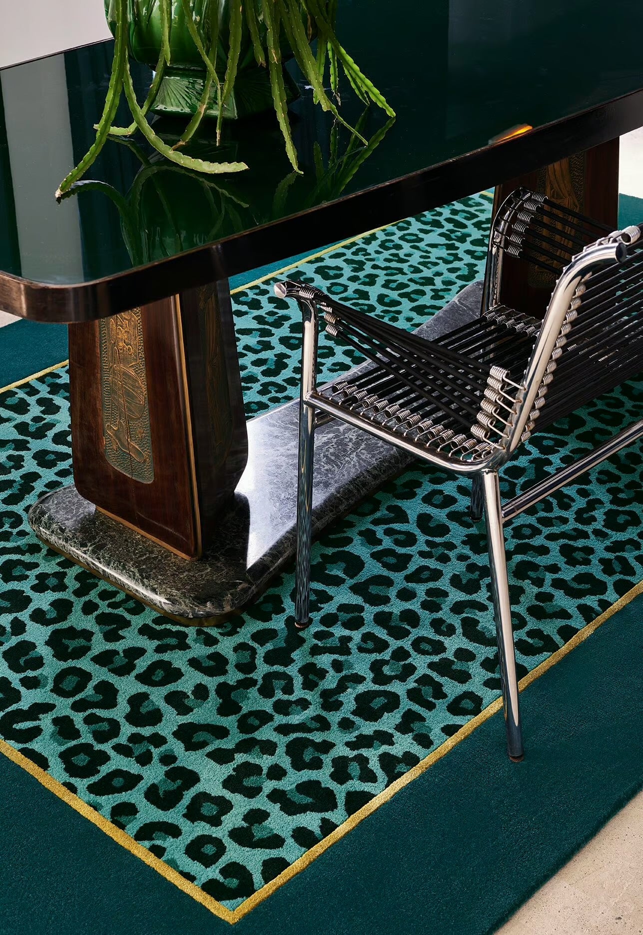 Ocean Cheetah Tufted Rug