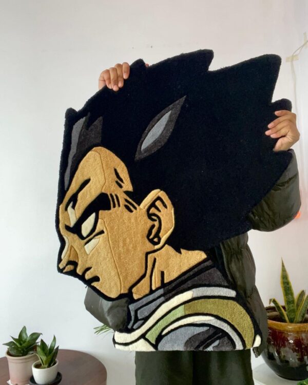 Vegeta Face Rug by WeRugz - Image 2