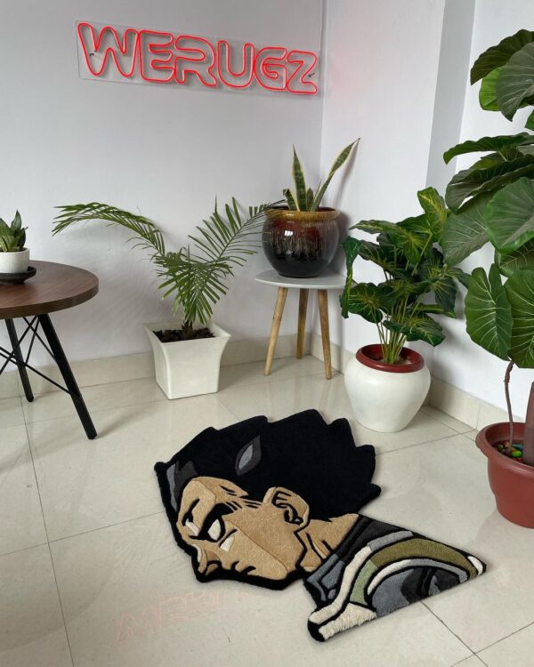 Vegeta Face Rug by WeRugz - Image 4