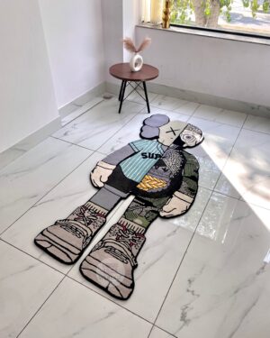 KAWS HALF SKELETON RUG