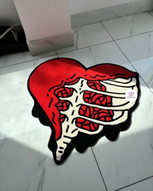 Skeleton Heart Rug by WeRugz