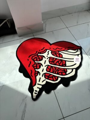 Skeleton Heart Rug by WeRugz