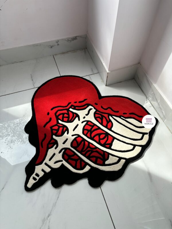 Skeleton Heart Rug by WeRugz - Image 5