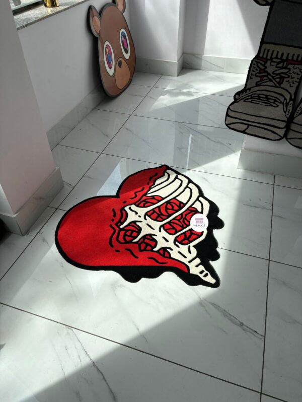 Skeleton Heart Rug by WeRugz - Image 2