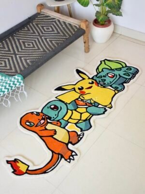 Anime Cute Characters Hand Tufted Rug by WeRugz