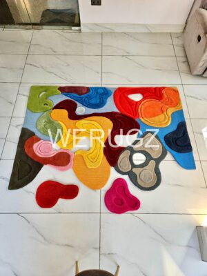 High Pile 3d Wall Art Hand tufted Rug by WeRugz