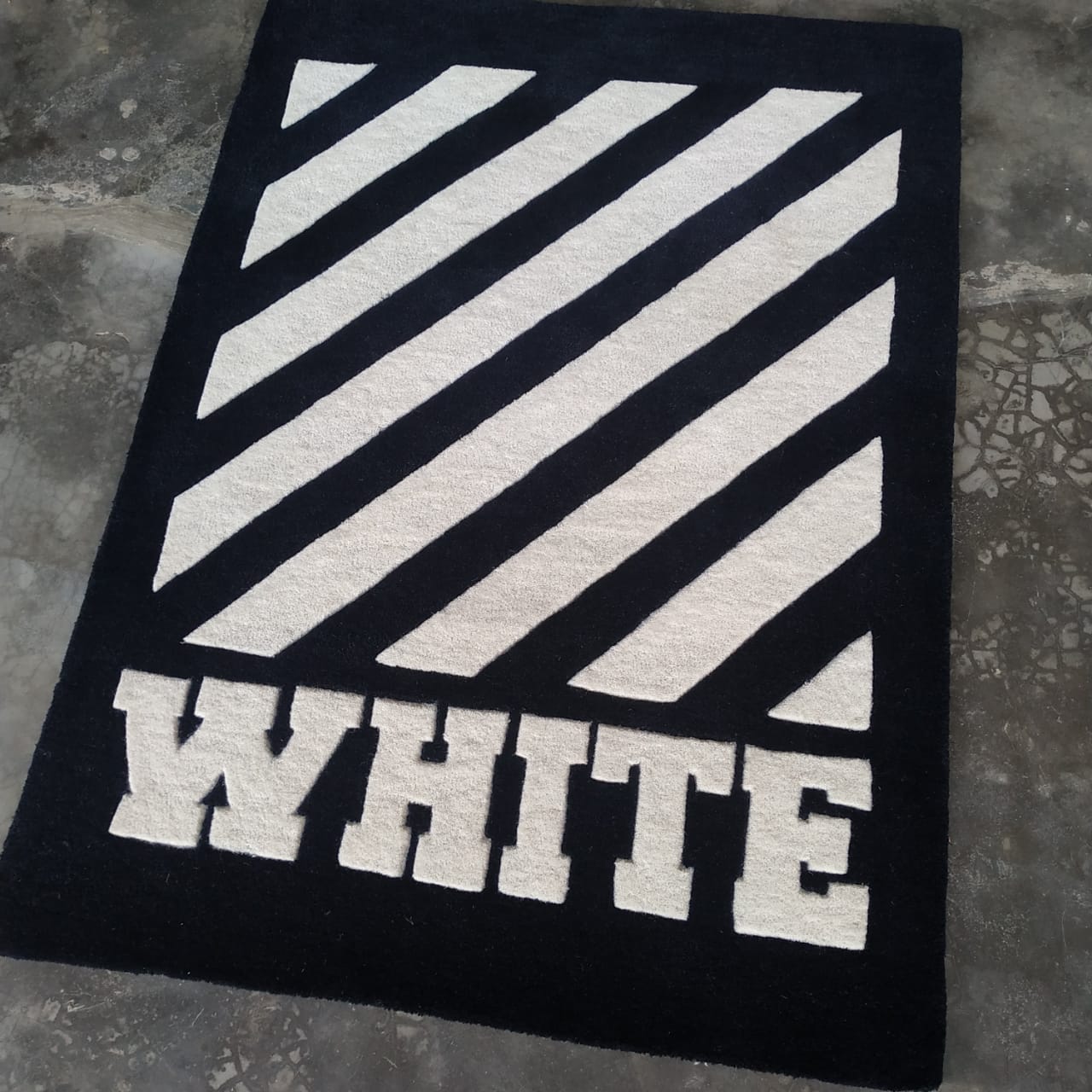 White Stripes Hand Tufted Rug by WeRugz - Image 2