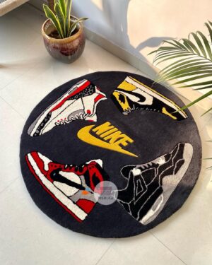 Wheel of kicks Hand Tufted Rug by WeRugz